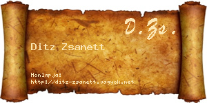 Ditz Zsanett névjegykártya
