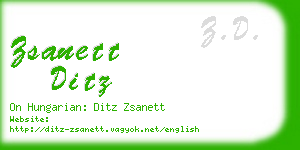 zsanett ditz business card